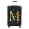 Luggage Compartment Protective Cover Letter Series Black Wear Resistant Fabric Dust Cover for18-32 Inch Travel Case Covers 6