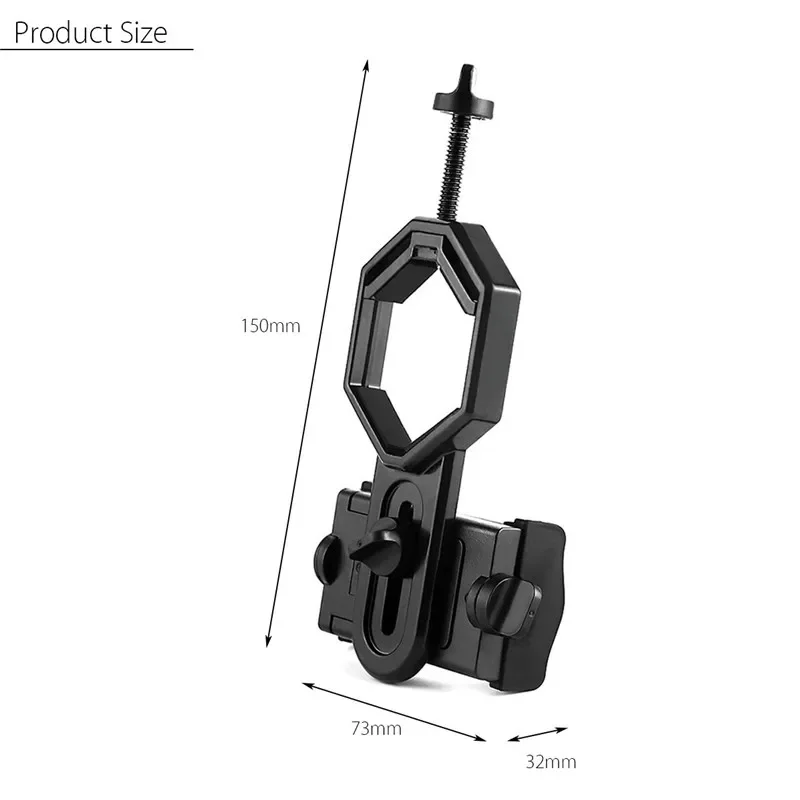 Scope Mount Adapter Portable Mobile Phone Telescope Mount Adapter Mount Clip Monocular Spotting Scope Binocular Holder Support Eyepiece Decorative