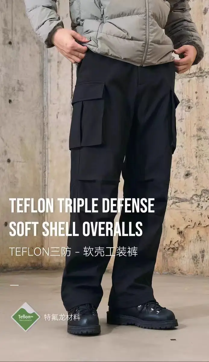 Enshadower 24aw Three-proof softshell cargo pants big capacity side pockets techwear gorpcore