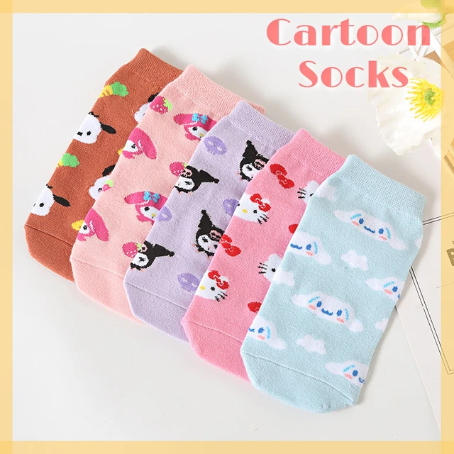 Socks Women Set Hello Kitty Collection Daily Casual Fashion Style Mid Calf  Gift