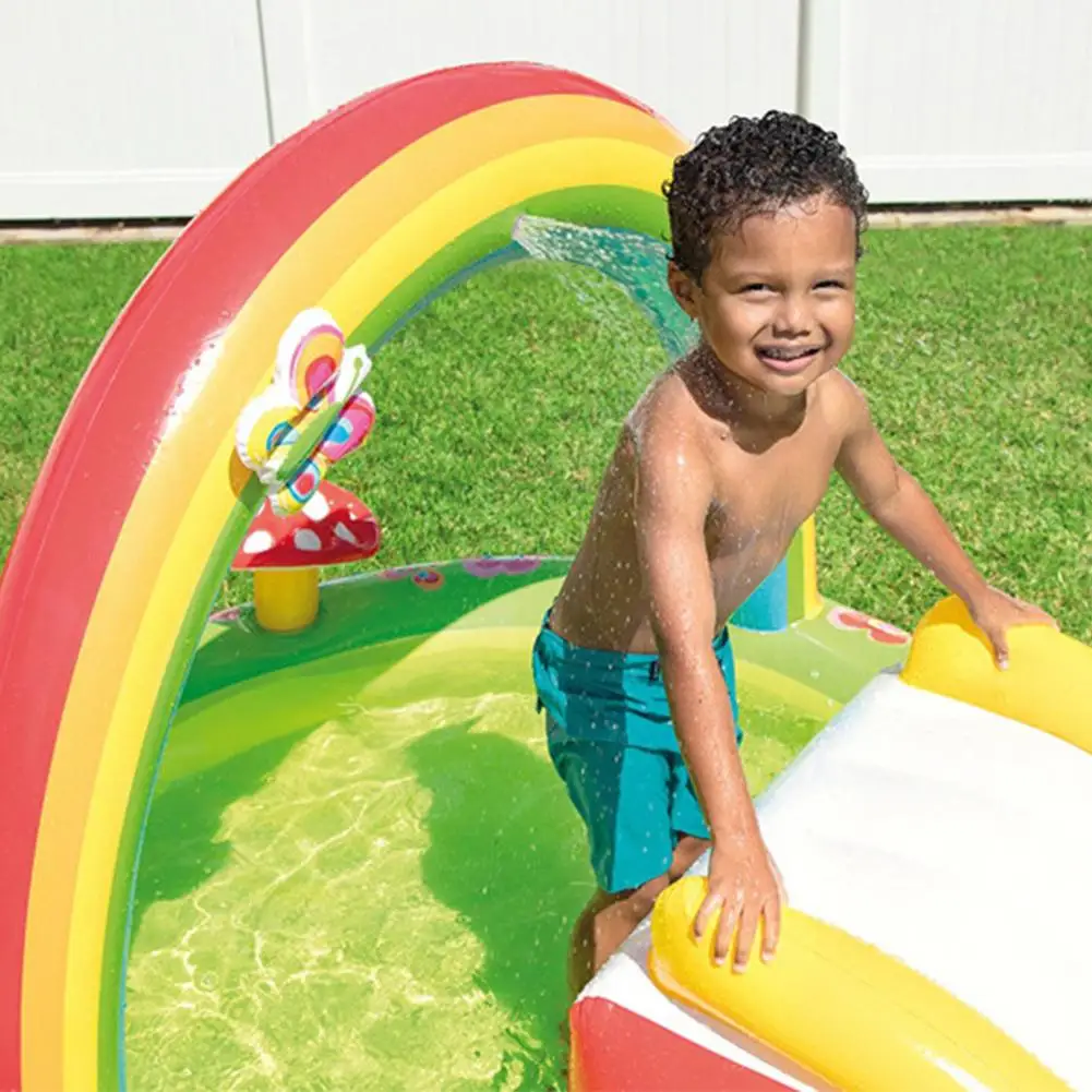 Summer Baby Inflatable Swimming Pool Garden Rainbow Children Paddling Pool Play Center Outdoors Sport Play Kids Bath Toys
