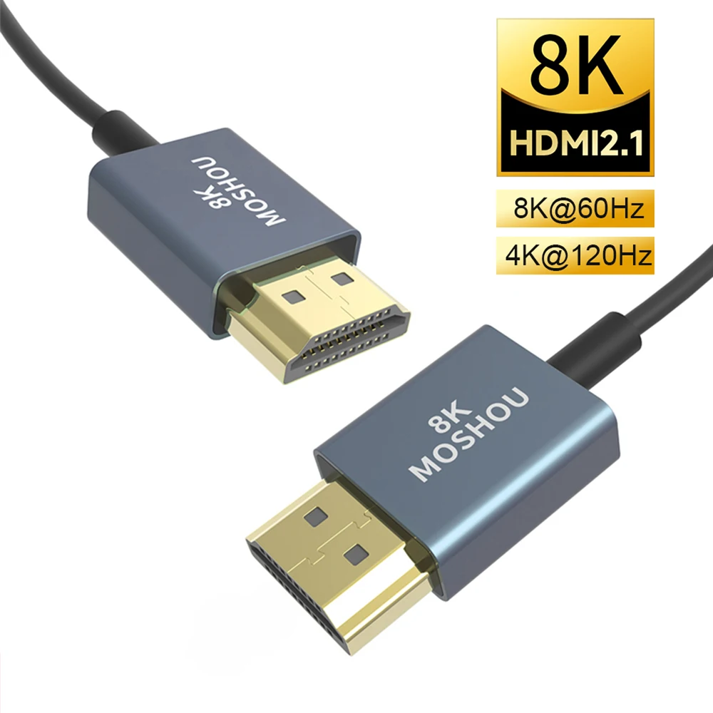 Hdmi 2.1 8K 60Hz Ultra Sottile Flessibile Micro Hdmi A Hdmi 4K 120Hz Hdmi A Hdmi Per Fotocamera Xbox Ps5 Samsung Qled Tv Laptop