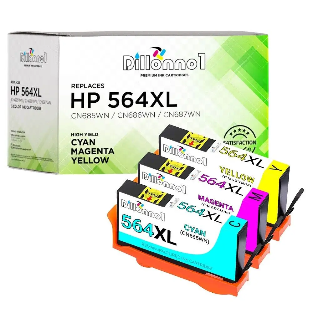 3pk #564XL CN685WN Cyan CN686WN Magenta CN684WN Yellow Ink Cartridges