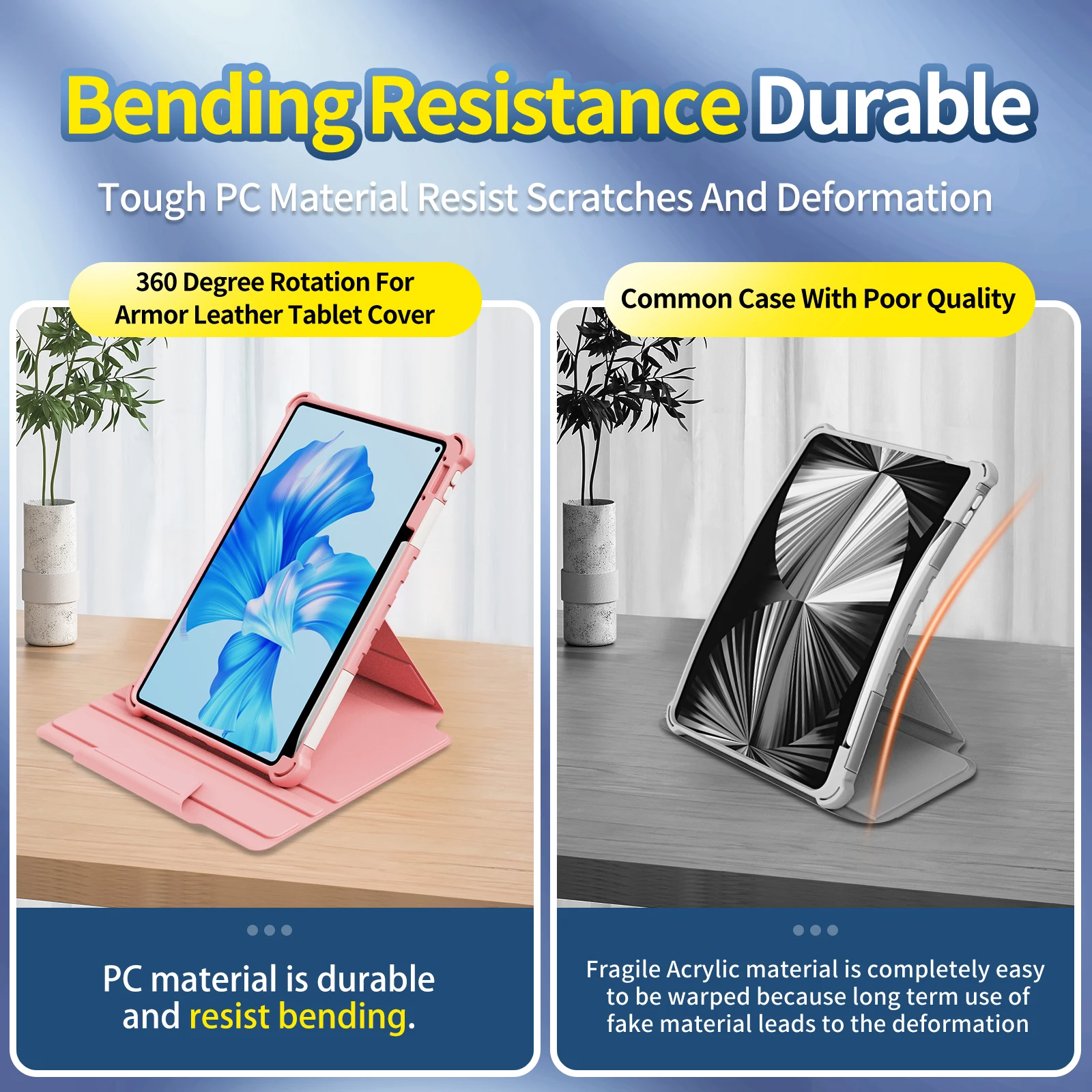Capa de Couro à Prova de Choque Rotação de 360 Graus para Huawei Matepad 11 10.4 Pro 11 10.8 Honor v7 v6 Luxo - Imagem 6
