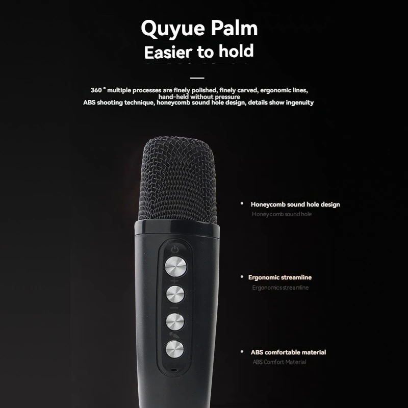 100W Subwoofer Wireless Bluetooth Speaker Built-in Sound Card Colorful Light with Dual Microphones Portable Family Party Karaoke