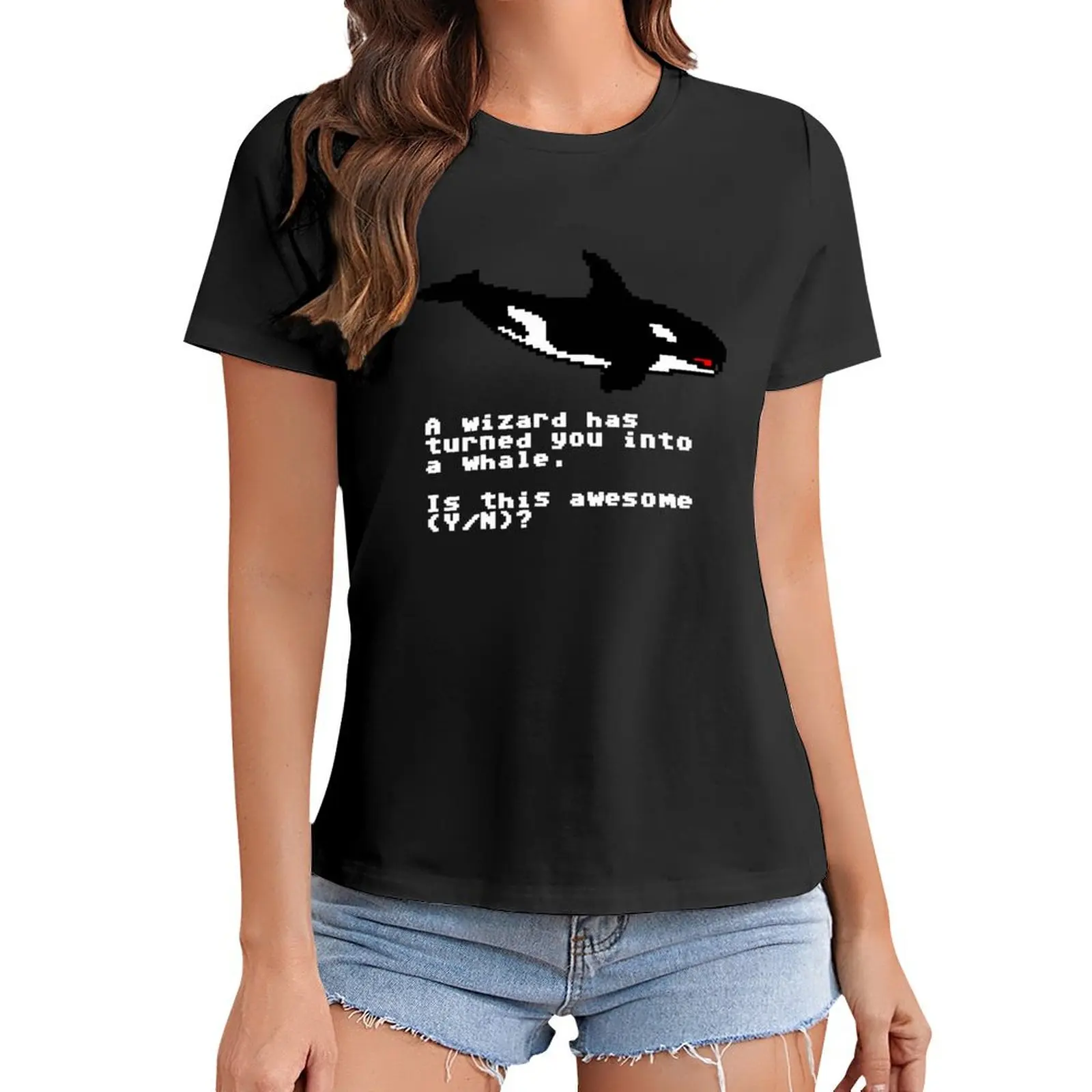 

Roy's 'Whale' T-Shirt IT Crowd T-Shirt summer tops blanks plus sizes Women clothing