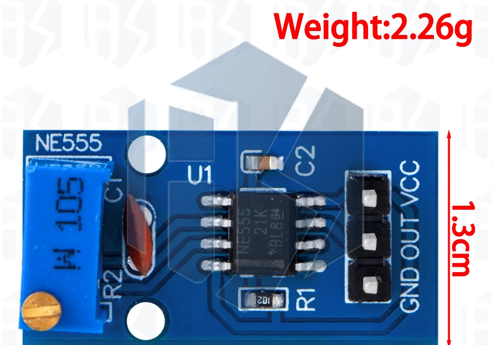 1 ~ 5 Stück egbo ne555 Pulsfrequenz-Tast verhältnis einstellbares Modul Rechteck welle 5V-12V Signal generator für Arduino Smart Car – Detail 4