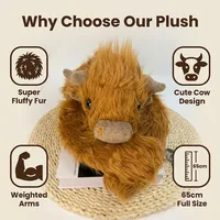 50/60/65cm Long Arm Stuffed Animal Arm Weighted Soft Plush Pillow Raccoon Koala Bear Sloth  Dinosaur Gift for Boys and Girls 6