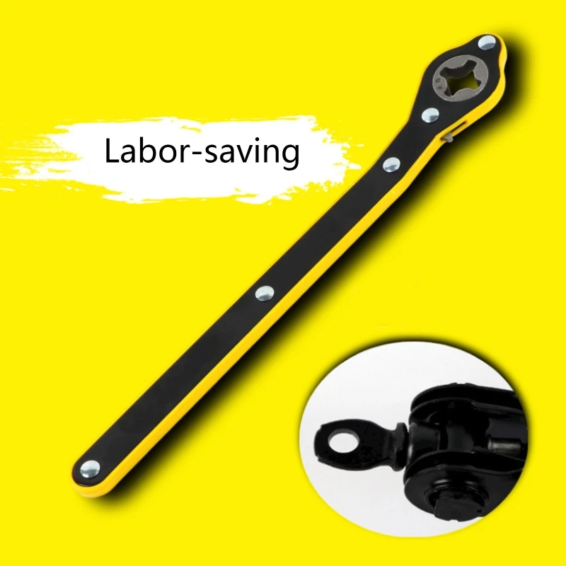 Ratchet Labor Saving Wrench Garage Tire Wheel Lug Wrench Car SUV Tool Dropship