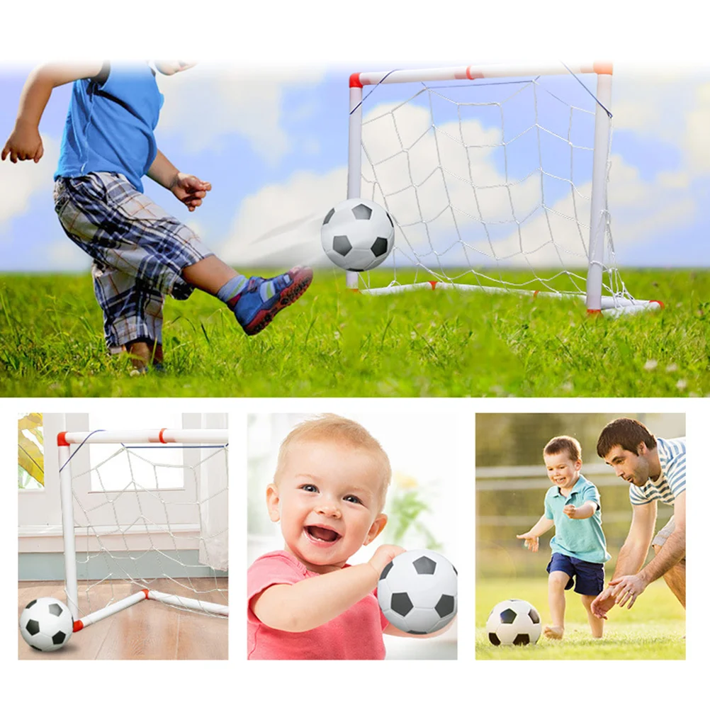 Mini portería de fútbol con red de juguete, puerta de fútbol, puerta plegable, juguetes deportivos de interior para niños