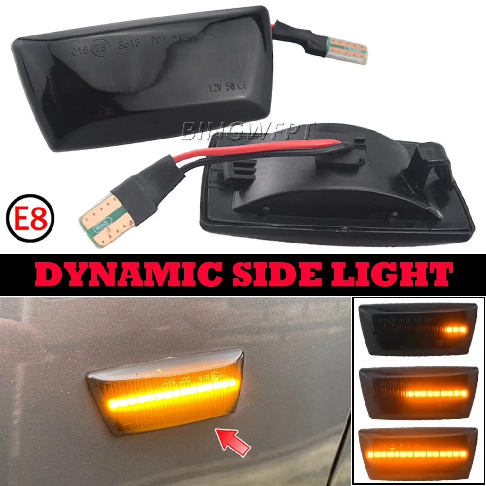 2Pcs Indicatore Laterale Dinamico Led Ripetitore Indicatore Di Direzione Indicatore Luminoso Per Opel Adam Astra H Gtc Vxr Corsa D Per Holden Barina