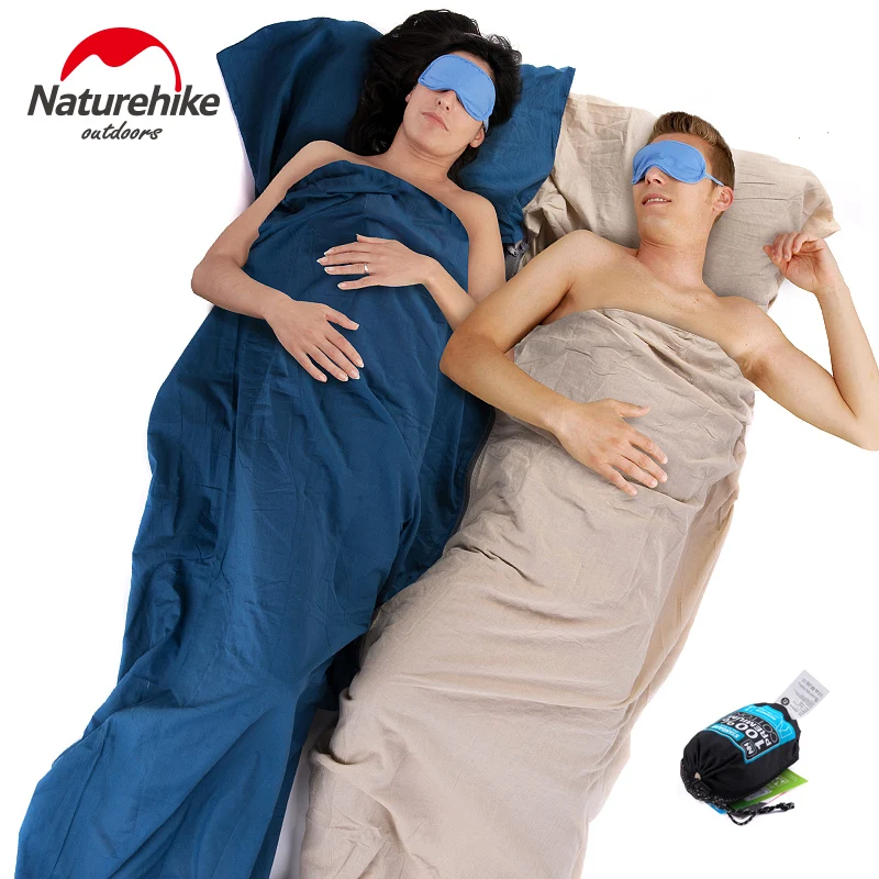 Naturehike Sleeping Bag Liner All Cotton Splicable Ultralight Portable Outdoor Camp Travel Hotel Bed Sheets sleeping bag liner