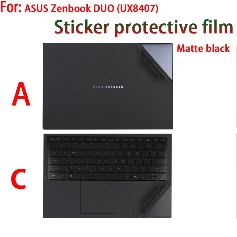새로운 ASUS Zenbook DUO UX8407 스티커 보호 필름 노트북 쉘 필름 바디 필름 키보드 필름 스크린 보호 필름