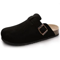 Comwarm Cork Footbed Clogs For Women Men Fashion Leather Mules Comfort Potato Shoes With Arch Support Indoor Outdoor Flat Slides 2