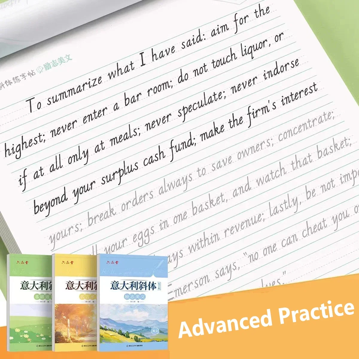 New Italy English Italic Font Calligraphy Book Practice Copybook Handwriting Copy Book Learn English for Adults Student Beginner - 2