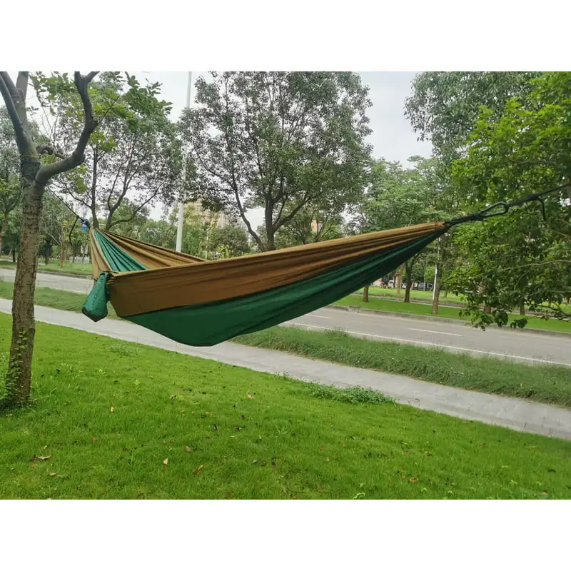 Camping Hammock 485 Pounds Capacity with 2 Meter Rope and Parachute Grade Nylon, Heavy Duty Carabiner and Free Hammock Bag Gear, 4