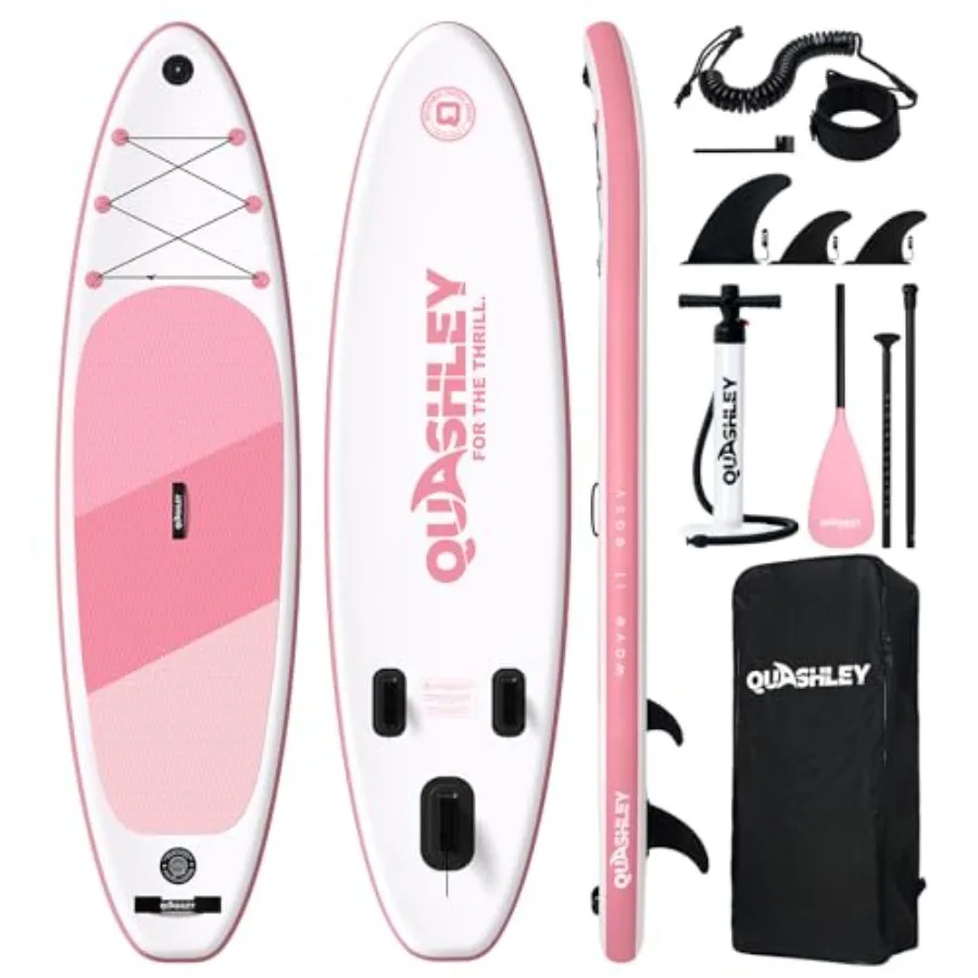 All Around Inflatable Stand Up Paddle Board for Beginners 34 Inch Wide Durable PVC Material Blue/Gray Lightweight Portable with