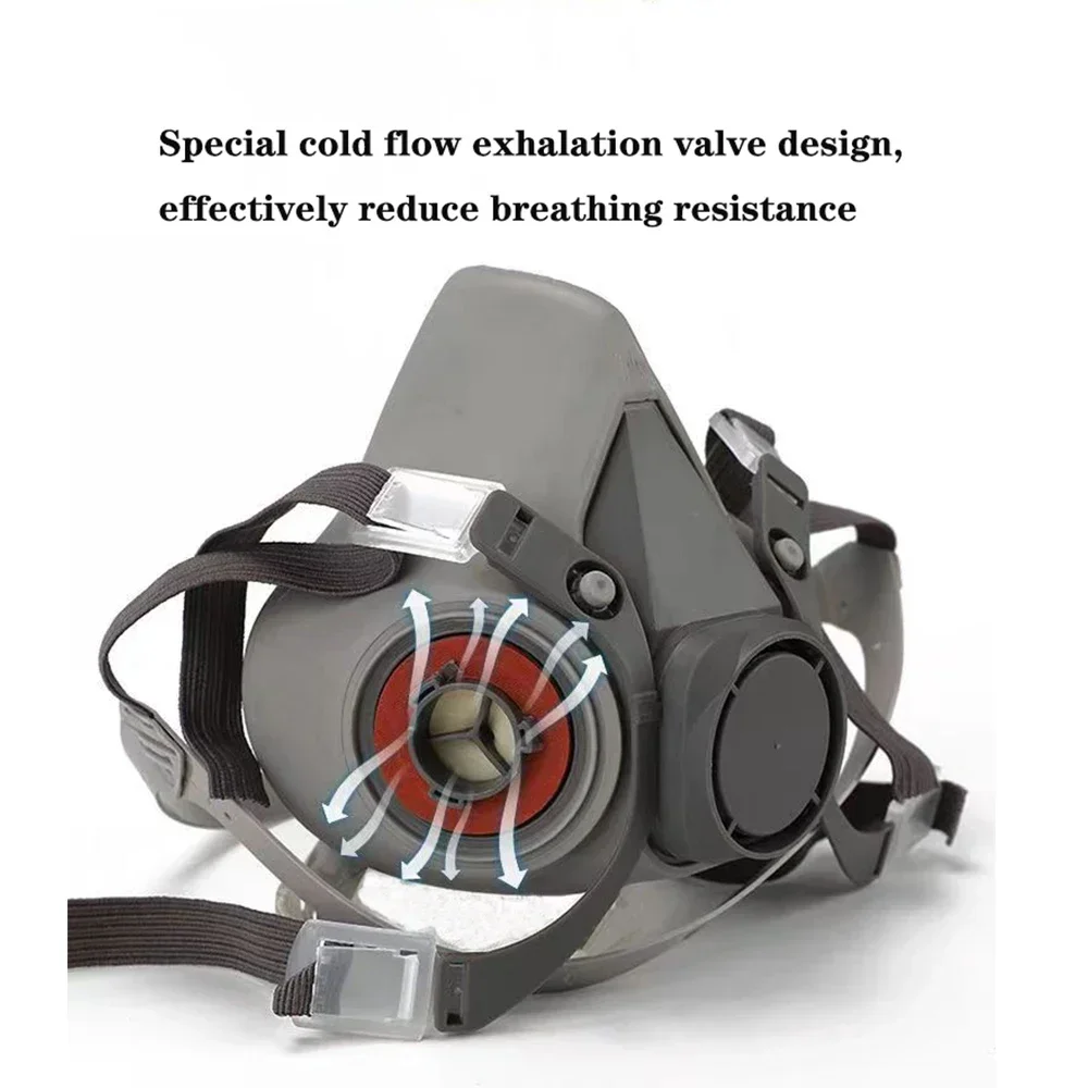 6200 Respiratore Mezza Maschera antigas antipolvere a pieno facciale per vernice industriale Spray Vapor organico chimico con occhiali Filtri Protezione 4