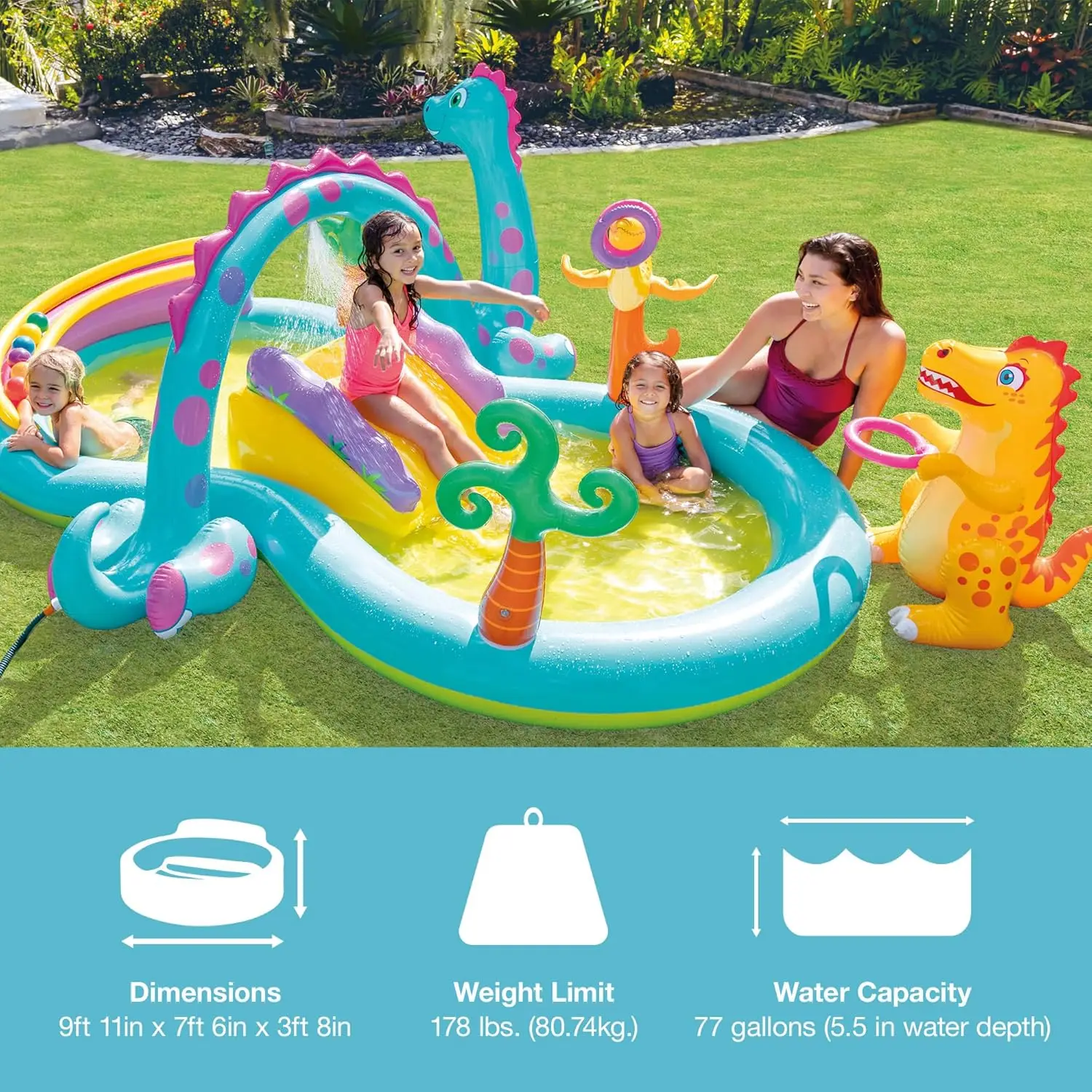 Dinoland Inflatable Kiddie Pool 2