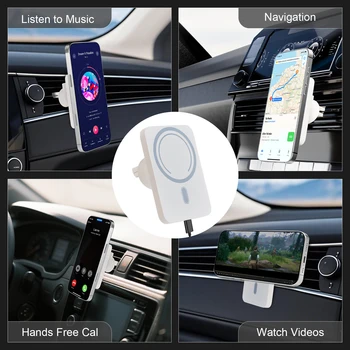 Magnet Wireless Car Charger 15W Phone Holder Car Air Vent Fast Charging Pad For Magsafe iPhone 17 16 15 14 13 3