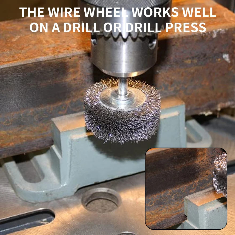 50x25mm Steel Wire Wheel Brush Dremel Rotary Tools for Drill Dremel Tools Metal Rust Removal Polishing 6