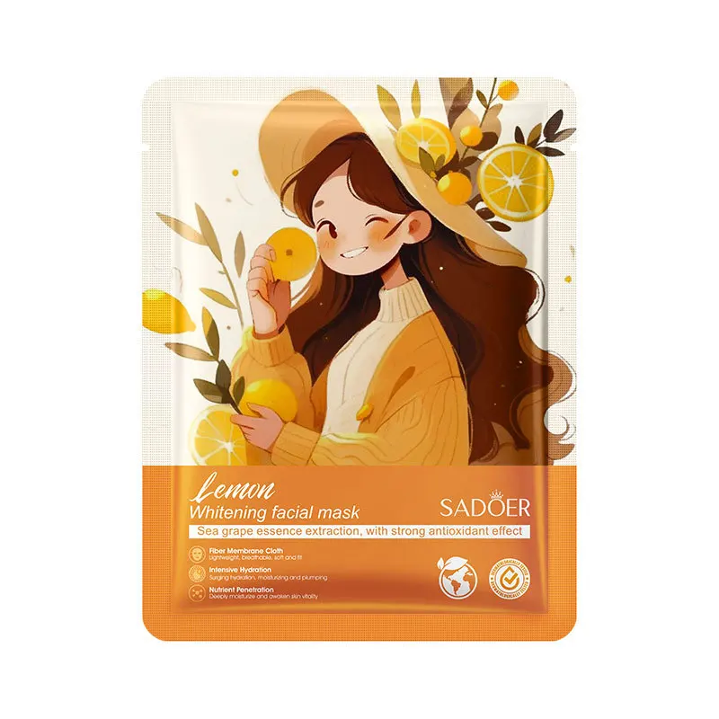 10pcs SADOER Fruits Facial Masks for Face Moisturizing Brightening Firming Hydrating Face Mask Beauty Facial Skin Care Products