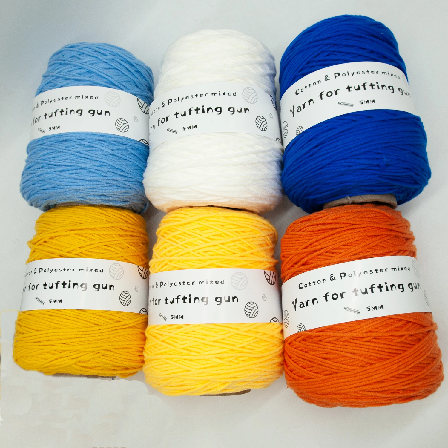 400m Tufted Yarn Professional Yarn For Tufting Gun 8 Strands Yarn For DIY Rug Making Tufting Gun Weaving Knitting Yarn 28 Colors 2