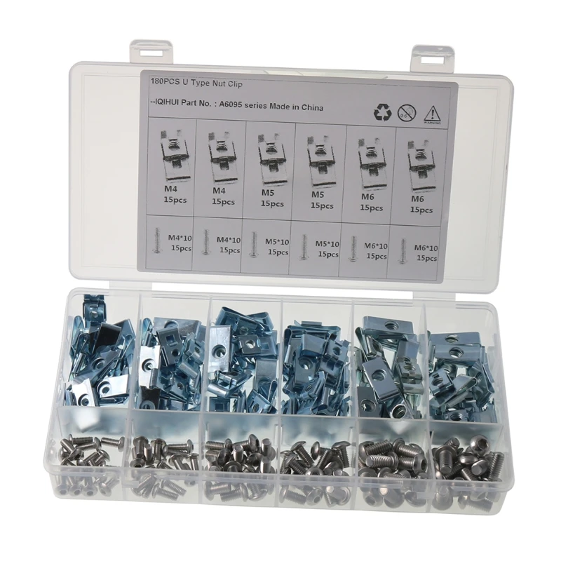 

Screws Panel Fastener Clips Speed Nut Auto Cap 180pcs/220pcs/90pcs drop shipping
