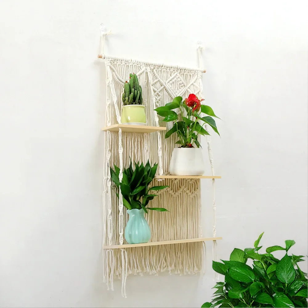 

Storage shelves tapestry hand-woven home wall decorations living room bedroom balcony decorations background fabrics