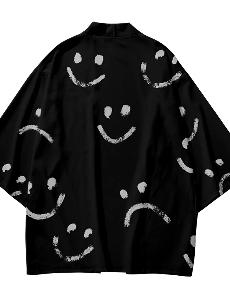 Japanese Kimono Retro Thin Coat Haori Hanfu Tops Summer Asian Streetwear Print Kimono Cardigan Shirt Japanese Robe Kimonos