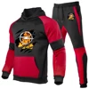 OPEL 2024 New Men's Spring and Autumn Zipper Hoodies Sweatpant Harajuku Sports Gradient Color Comfortable Versatile Suit 1