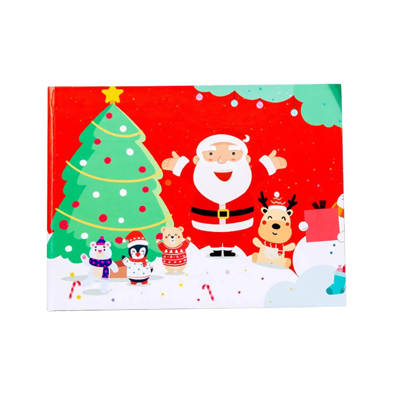 

Portable Christmas Sticker Book Montessori Reusable Children