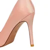 New Women Fetish 10cm High Heels Office Career Satin Pumps Lady Holiday Party Scarpins Stiletto Green Pink Shoes Plus Size 34-43 4