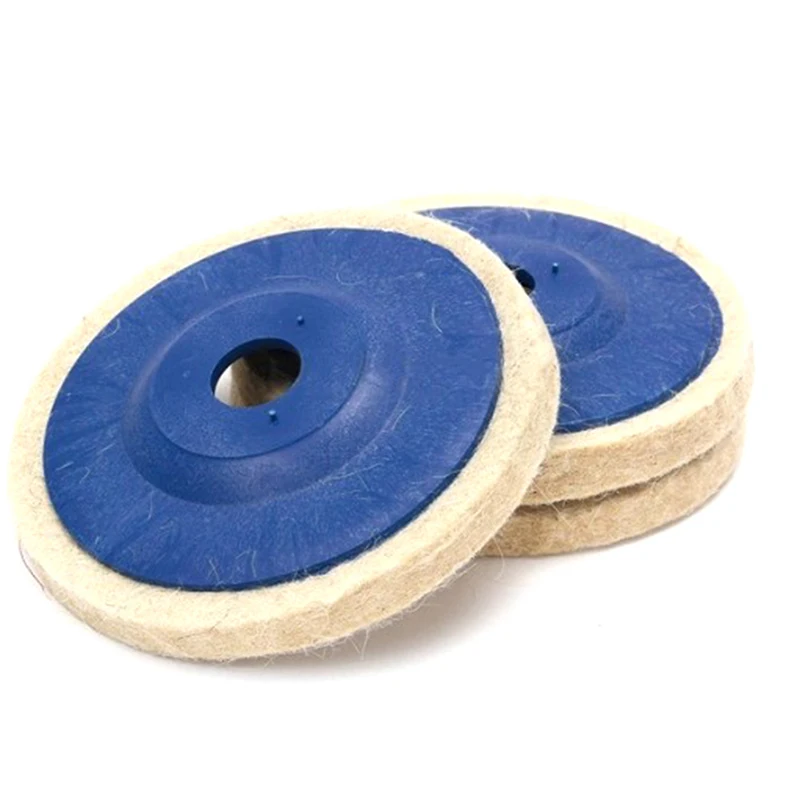 100mm Wool Polishing Wheel Beige Grinding Pads Grinding Angle Grinder Wheel Felt Polisher Disc Stainless Steel Aluminum grinding disc abrasive wheel grinding wheel wool felt polishing pad