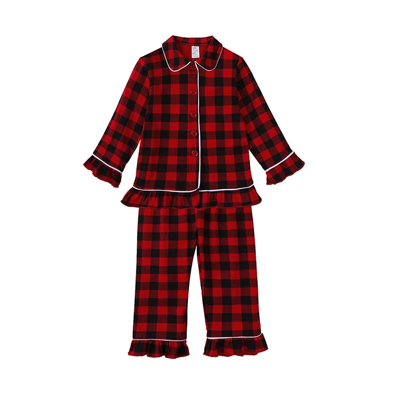 Cozy Cotton Plaid Kids' Loungewear Pajama Set
