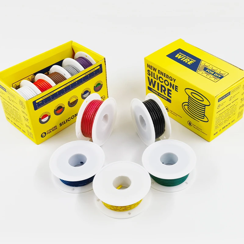 Multicolor AWG Tinned Copper Soft Silicone Electrical Wire Kit