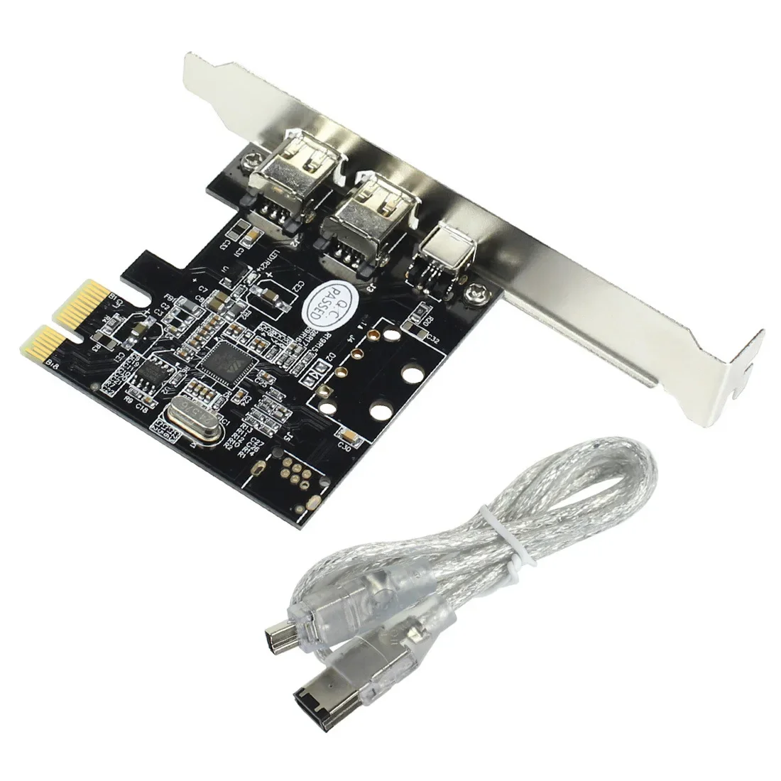 

PCI-E 1X to 16X 1394 DV Video Capture Card with 6 Pin to 4 Pin Firewire Adapter