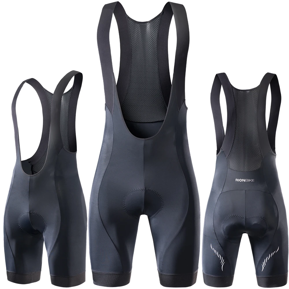 Cycling Bib Shorts RION Men Reflective Road Bike Clothes Slim Fit Tights Outdoors Sports Long Distance Breathable