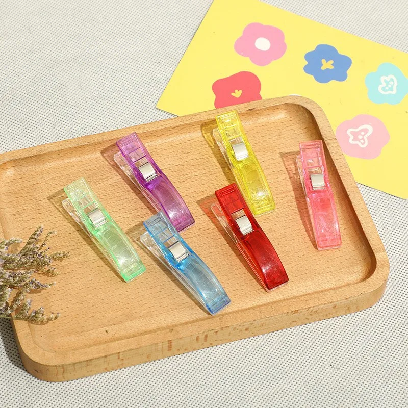 Description Picture 2 of item20Pcs Large Sewing Clips Multicolor Plastic Clips Fabric Decoration Clamps  Quilting Hemming  Garment Clip DIY Sewing Tools