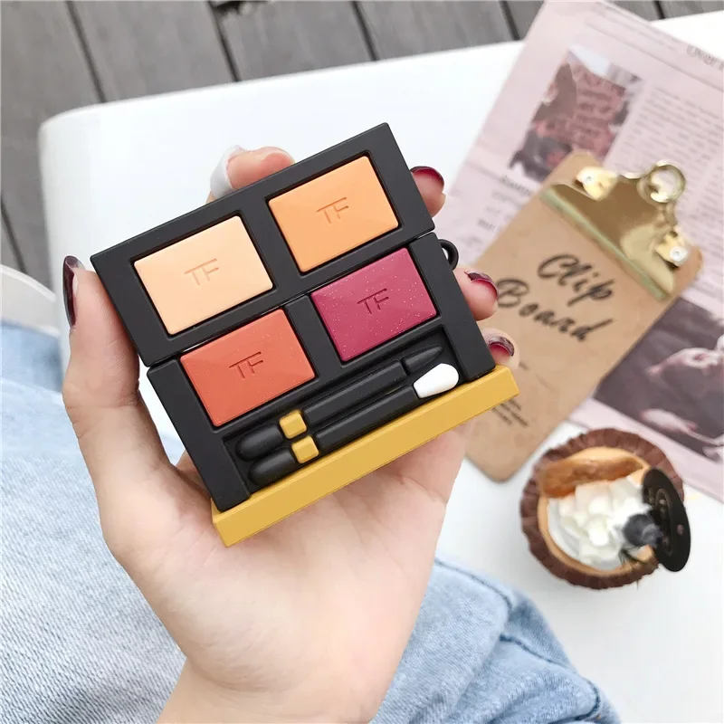 Fashion 3D brand eye shadow Perfume Bottle makeup case cover for airpods case1 2 Silicone wireless Bluetooth for airpods pro box