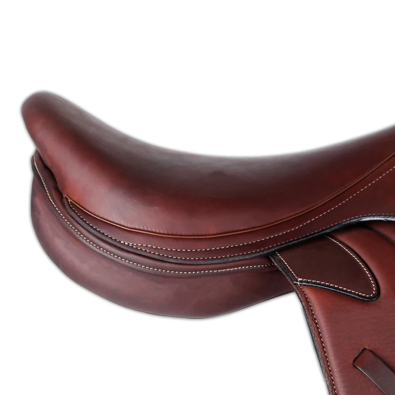 Good quality of cowhide leather jumping saddle