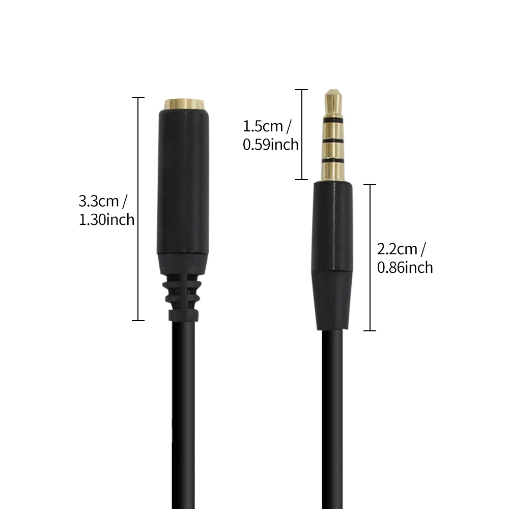 Premium Audio Extension Cable - 3.5mm Male to Female Stereo Extender Cord