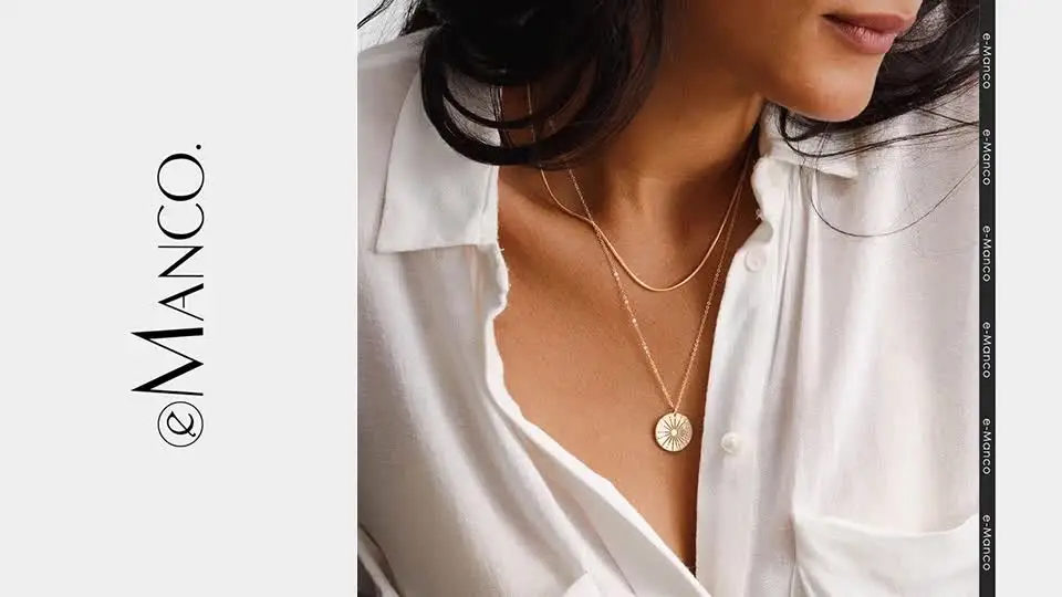 eManco набор ожерелий из нержавеющей стали для женщин