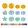 Plastic Resin Snap Button Press Stud Cloth Button, Environmental Fastener, Snap Pliers, T5, Hearts and Stars, 20 Set 3