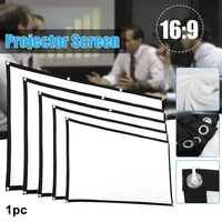 Projectors Screen Fabric Projector Cloth Anti-light 60 72 84 100 120 150inch  Home Outdoor Office Simple Curtain Accessories