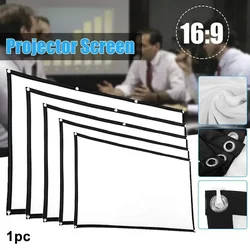 Projectors Screen Fabric Projector Cloth Anti-light 60 72 84 100 120 150inch Home Outdoor Office Simple Curtain Accessories