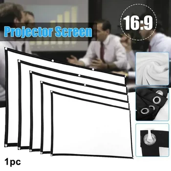 Schermo per proiettori Tessuto per proiettori Panno per proiettori anti-luce 60 72 84 100 120 150 pollici Home Outdoor Office Accessori per tende semplici