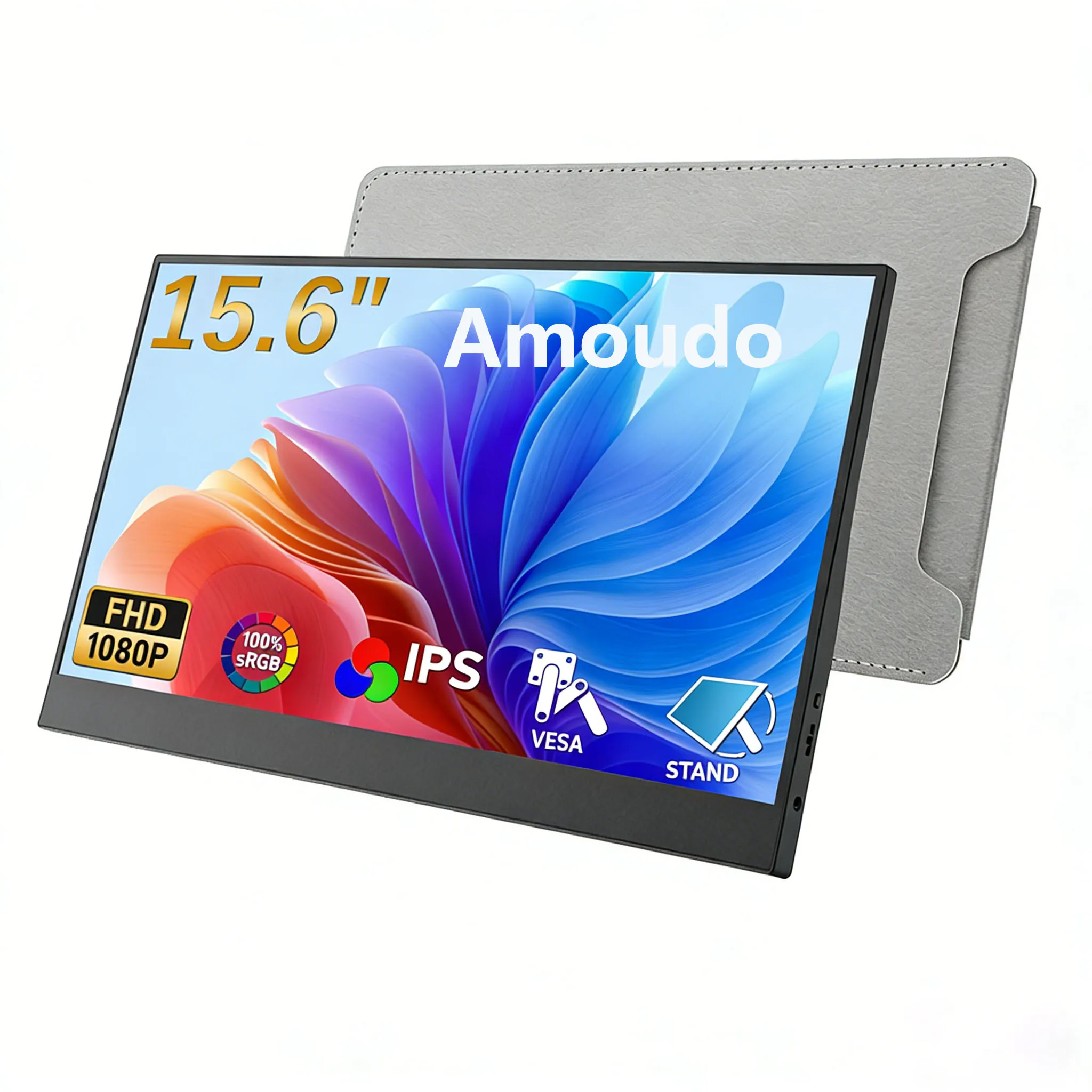 Monitor przenośny Amoudo 15,6 cala 1920x1080P, ekran IPS z Polski za $48.92 / ~183zł