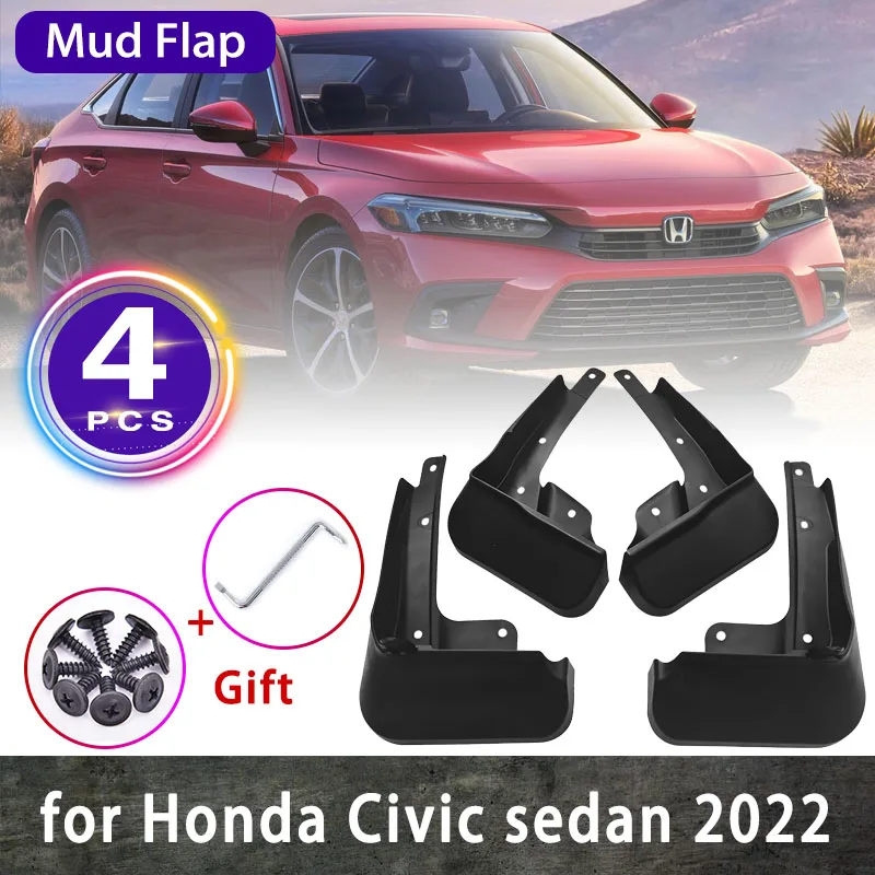Фото 4 шт., брызговики для Honda Civic 11 поколения, LX Sedan 2022 2023 2024 №1