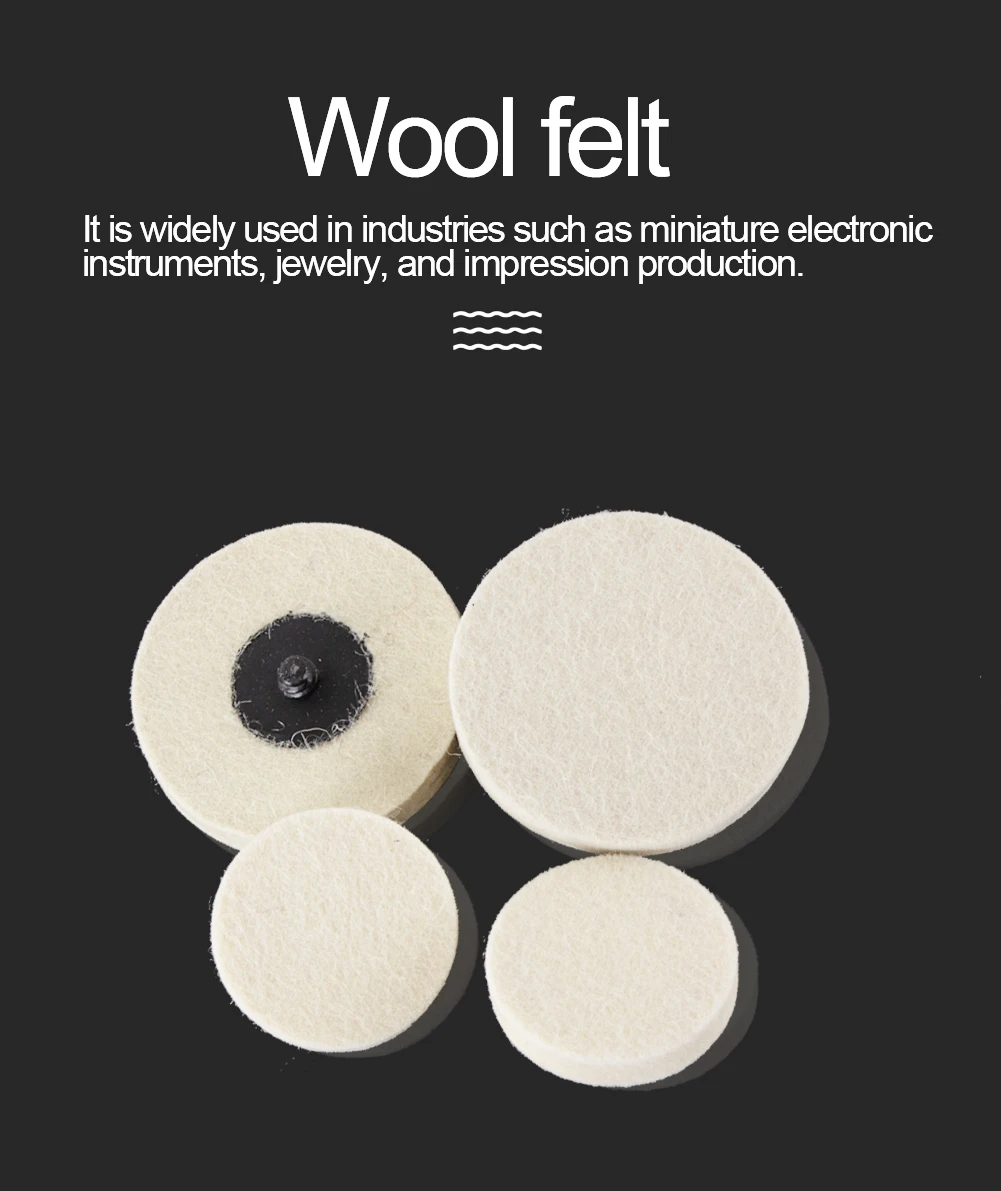 Se3b9fdd36d76486eafde614fee5cb86bo 50mm/75mm Wool Polishing Wheel Buffing Pads Quick Change Felt Polishing Disc Roll Rock for Rotary Tool Abrasive